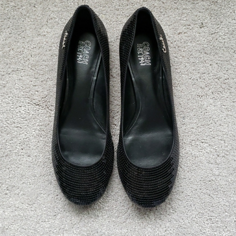 Coach Shimmer Sequin Flats
